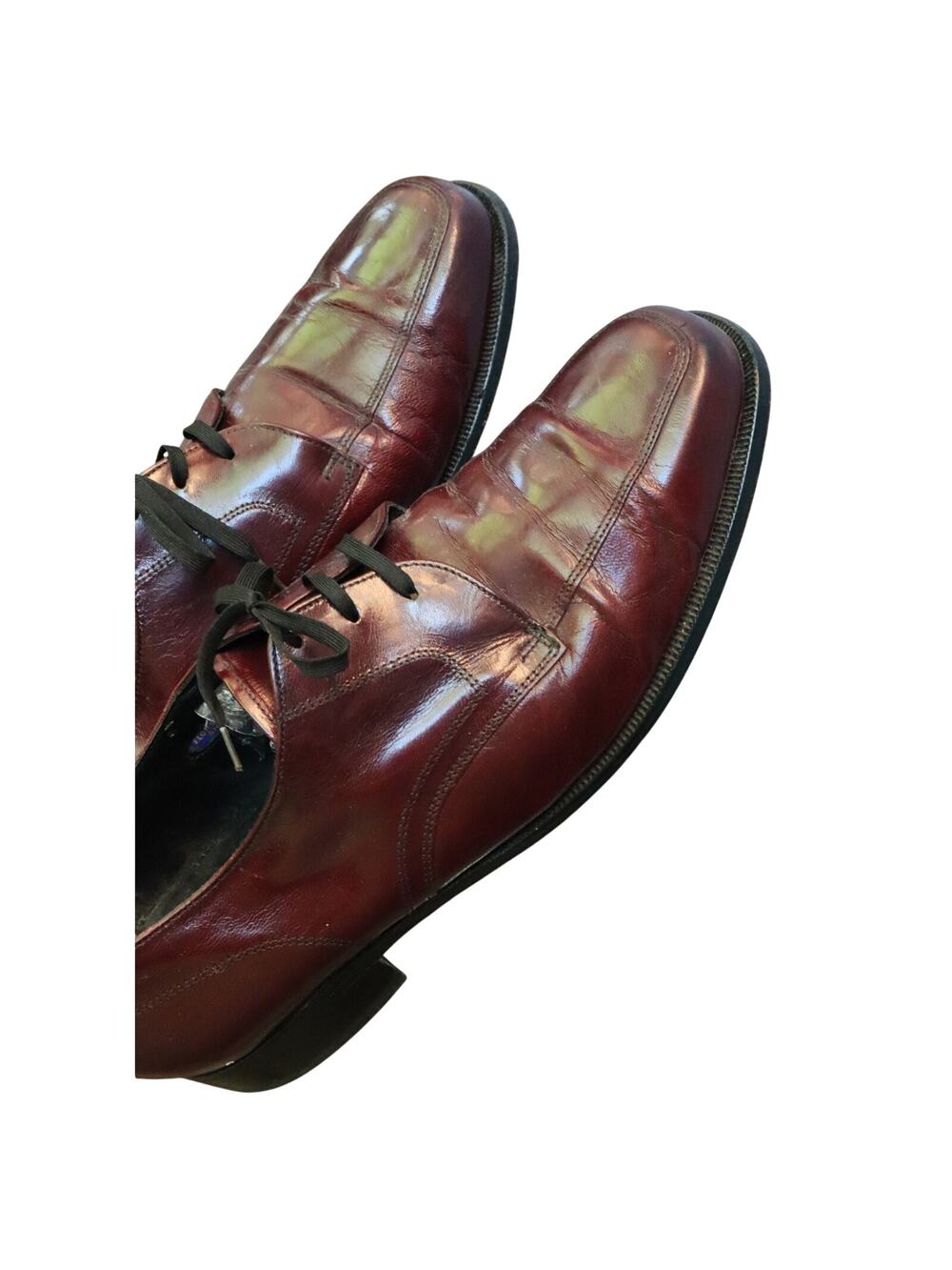 Florsheim Kidskin Maroon Burgundy Leather Derby Oxford Dress Shoe Men 11E Wide